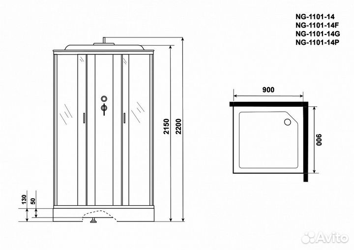 Душевая кабина Niagara NG-1101-14P