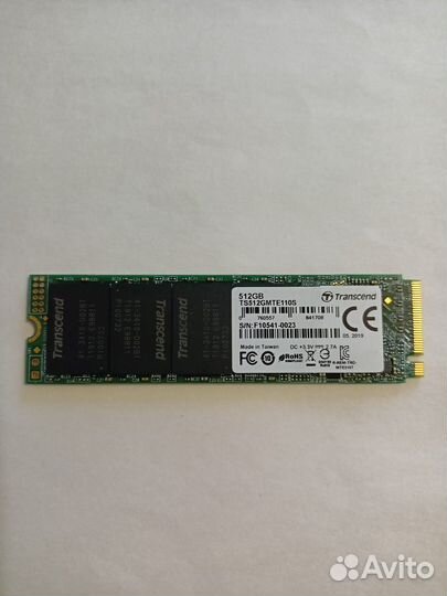 SSD диск Transcend M.2 110S 512 Гб Gen3 x4 TLC