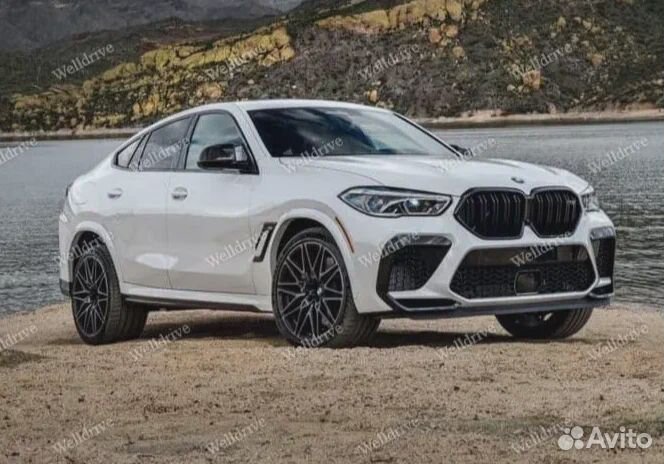 Накладки на зеркала BMW X6 G06 черный глянец