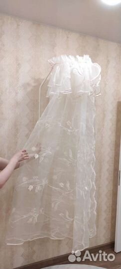 Балдахин на детскую кроватку новый