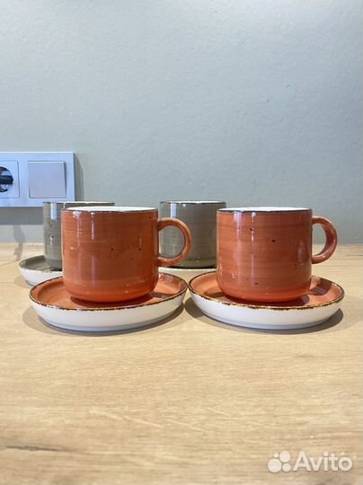 Чайные пары. Цена за 2 чашки и 2 блюдца