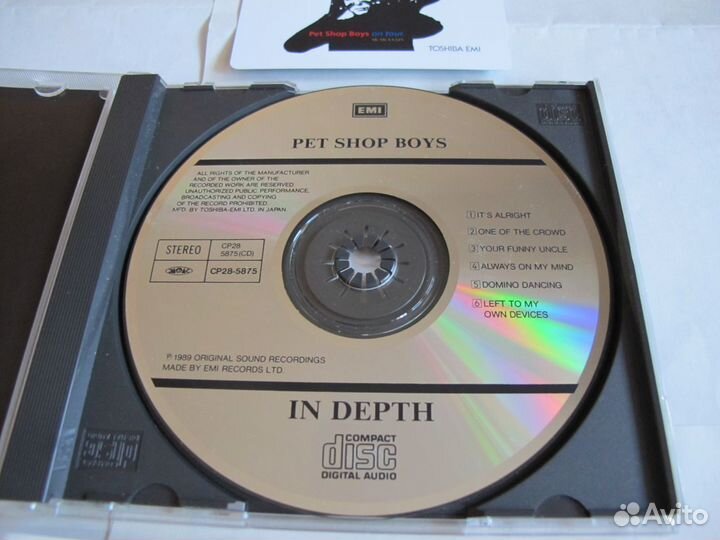 CD Pet Shop Boys In Depth Japan оригинал
