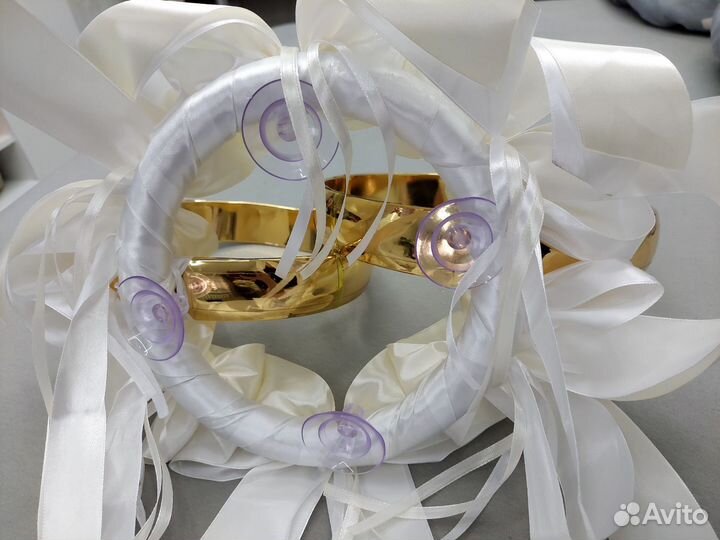 Кольца на машину свадебные