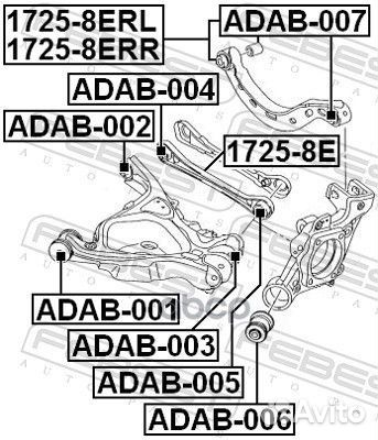 Сайлентблок adab-001 adab-001 Febest