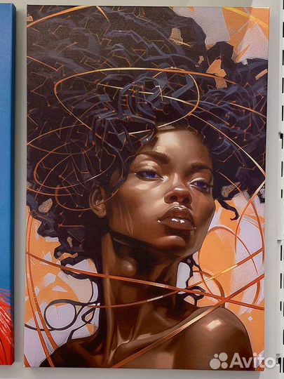 Портрет на холсте, интерьерная картина