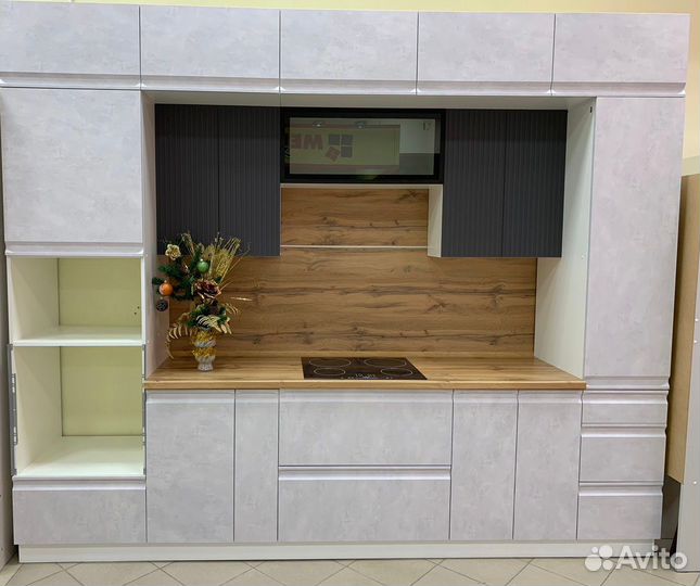 Кухонный гарнитур кухня без ручек