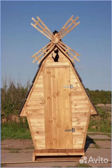 Дачный туалет деревянный прямоугольник жущ 343