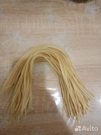 Волосы для наращивания 40 см блонд