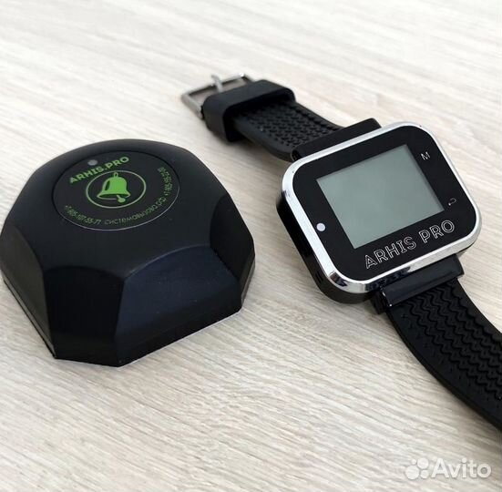 Кнопка вызова официанта модель Бургер с часами