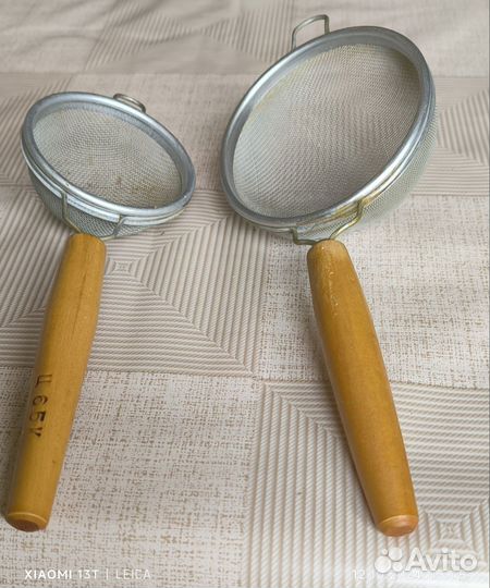 Ситечко с деревянной ручкой СССР