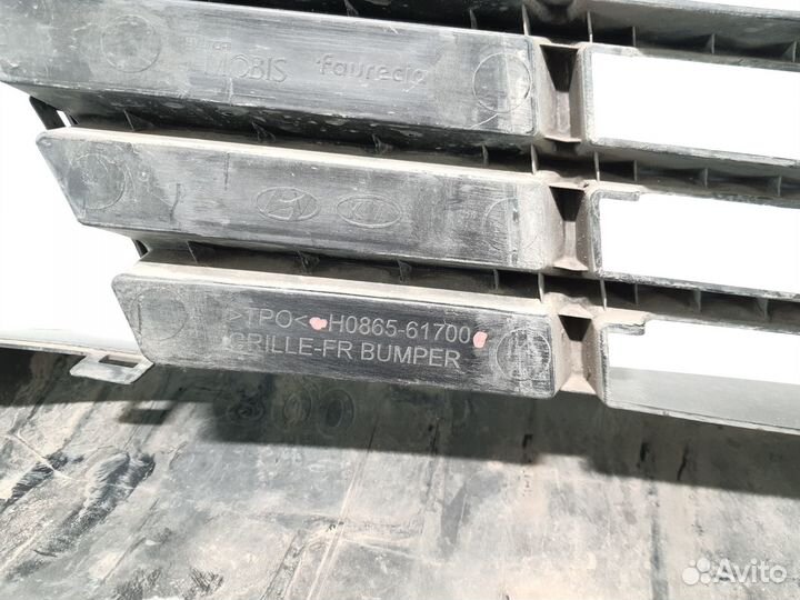 Kia Rio 4 (c 20) юбка решетка бампера переднего