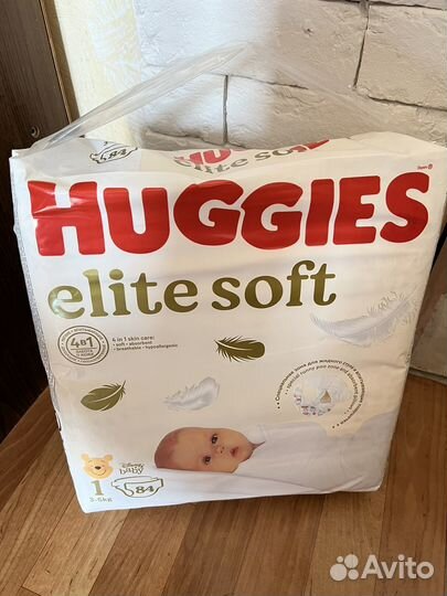Подгузники huggies elite soft 1 (3-5 кг)
