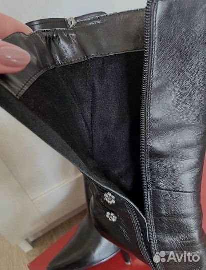 Сапоги кожаные женские 37 размер Mascotte