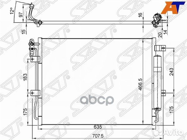 Радиатор кондиционера Land Rover Discovery 09-1