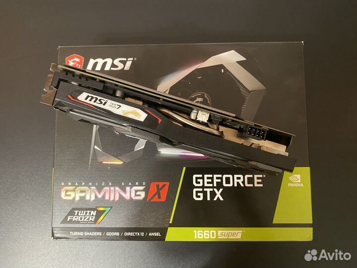 Видеокарта MSI GeForce GTX 1660 super gaming X 6gb