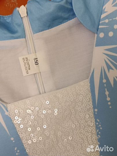 Платье Эльза холодное сердце на 10-11 лет рост 146