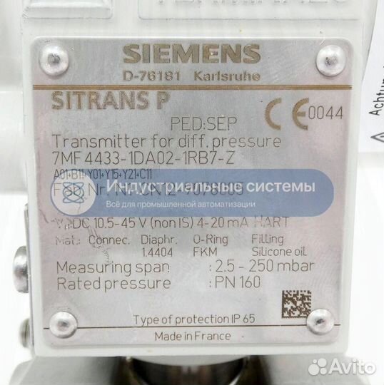 Датчик давления Siemens 7MF4433-1DA02-1RB7-Z