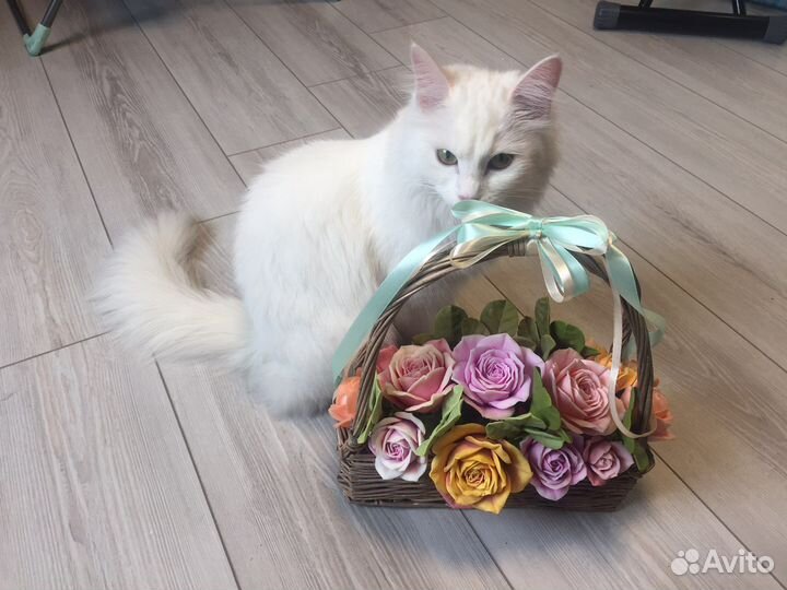 Корзинки с мыльными букетами