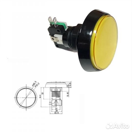 1 шт Кнопочный переключатель gmsi-1B-C 250 В 3 А с