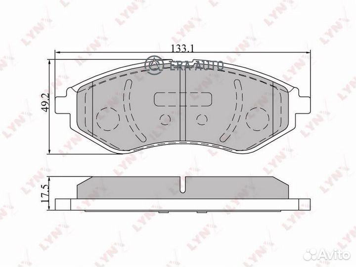 Lynxauto BD1803 Колодки тормозные дисковые перед
