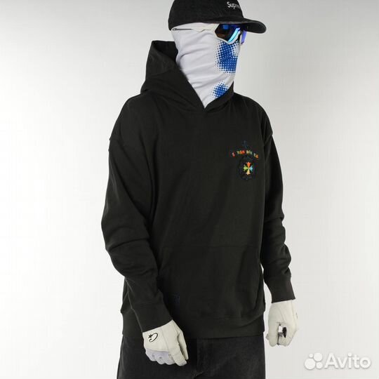 Худи Chrome Hearts оверсайз черное