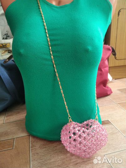 Сумочки сердечки из бусин