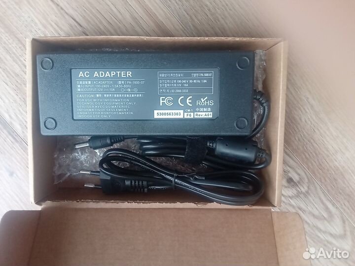 Блок питания 12V 10A 120W 5.5x2.5 для ЖК мониторов