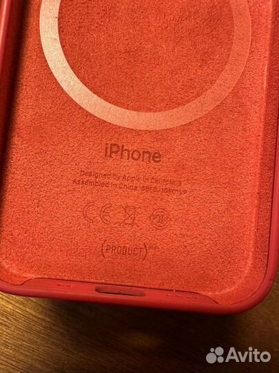 Чехол на iPhone 12 mini silicone case (red)