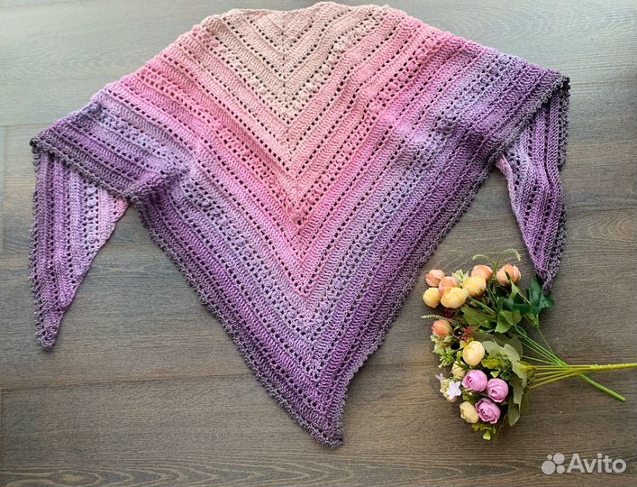 Бактус, вязаный шарф