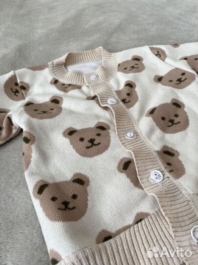 Костюм для девочки 86-92 брюки клеш кардиган