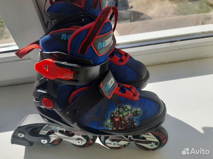 Роликовые коньки детские раздвижные Мстители