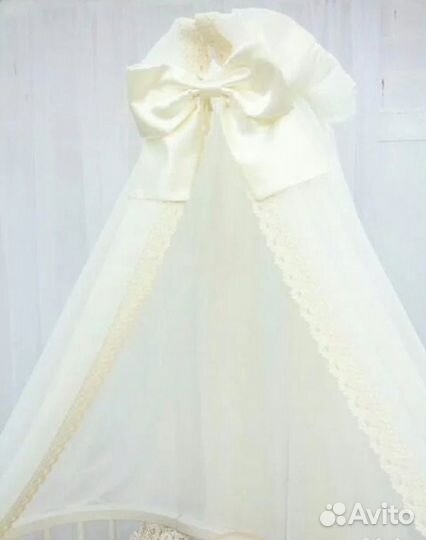 Балдахин с держателем + юбка на кроватку