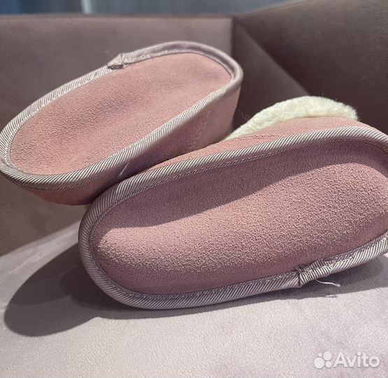 Меховые пинетки Senbodulun розовые