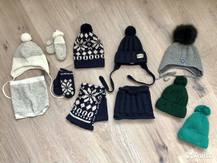 Шапочки детские, утеплённые р.48-50