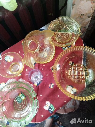 Вазочки СССР. Цветное стекло, цена за всё