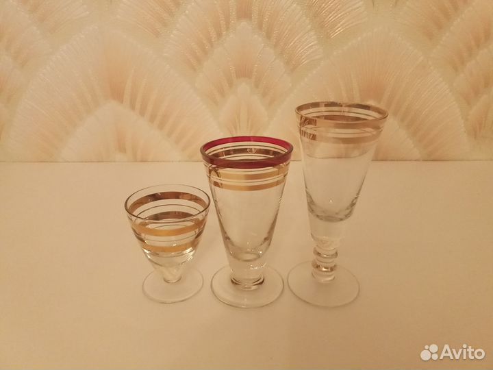 Набор из 18-ти рюмок,стекло, СССР