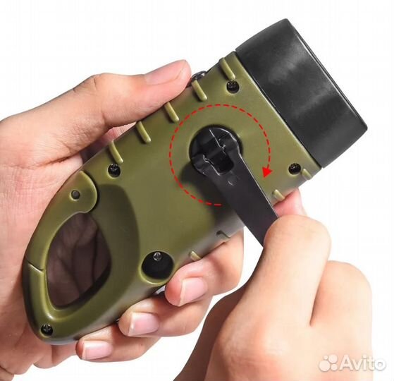 Динамо фонарь с солнечной батареей