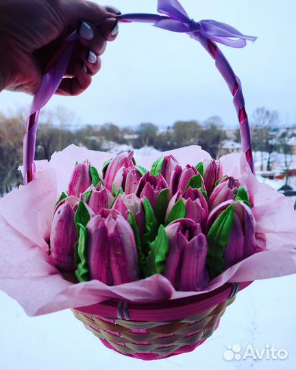 Зефирные тюльпаны