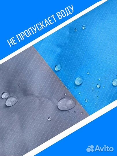 Коврик для пикника, пляжа 2.1 х 2 см (синий)