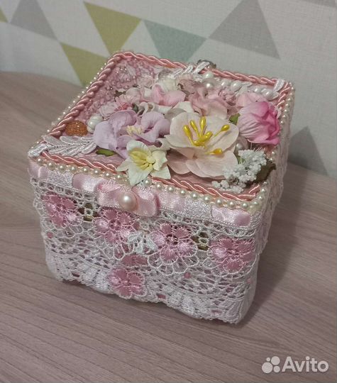 Шкатулка ручной работы скапбукинг новая