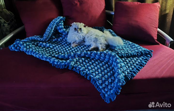 Плед из ализе пуффи