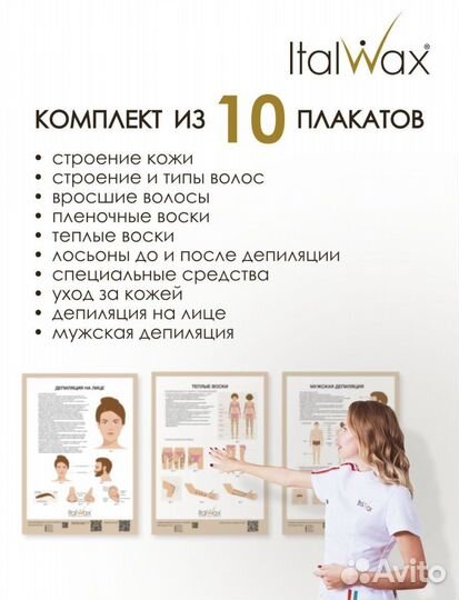 Плакаты для мастеров депиляции Italwax