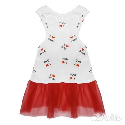 Yami-Yami одежда Платье для собаки с красной юбкой