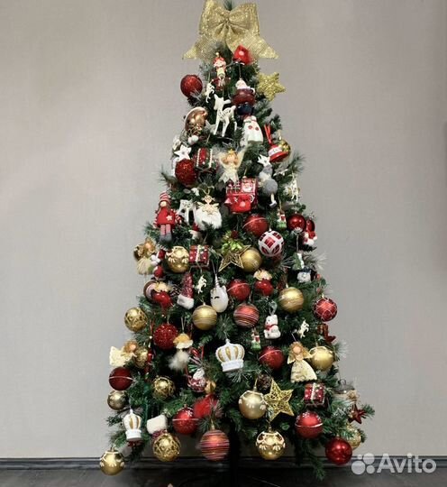 Елка искусственная 180 см + игрушки