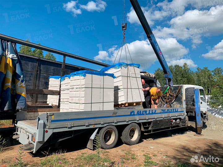 Газобетонный блок заводской D500 B2.5 с доставкой