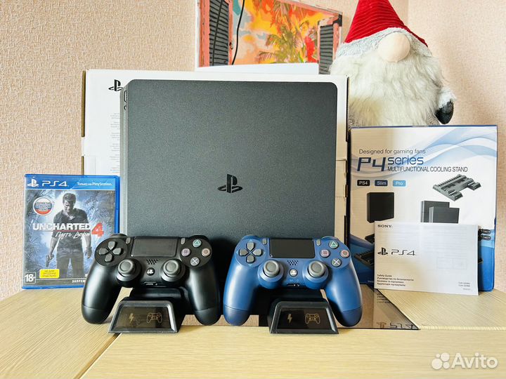 Sony PS4 slim 1 TB 45 игр + подписка Extra