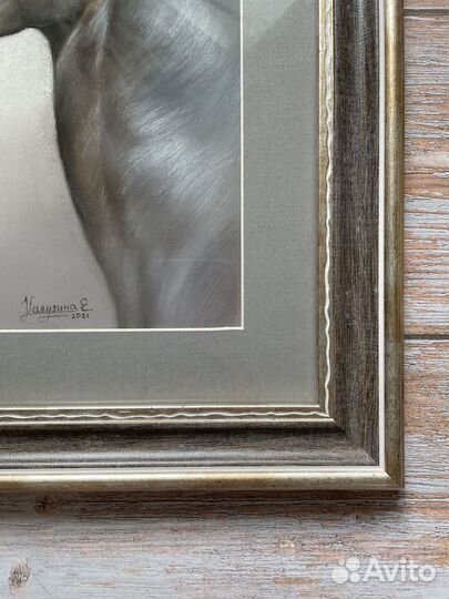 Картина пастелью лошадь