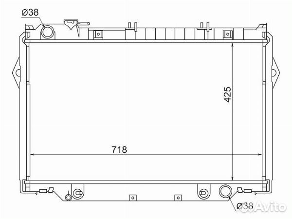 Радиатор Toyota Land Cruiser (J80) 89-97