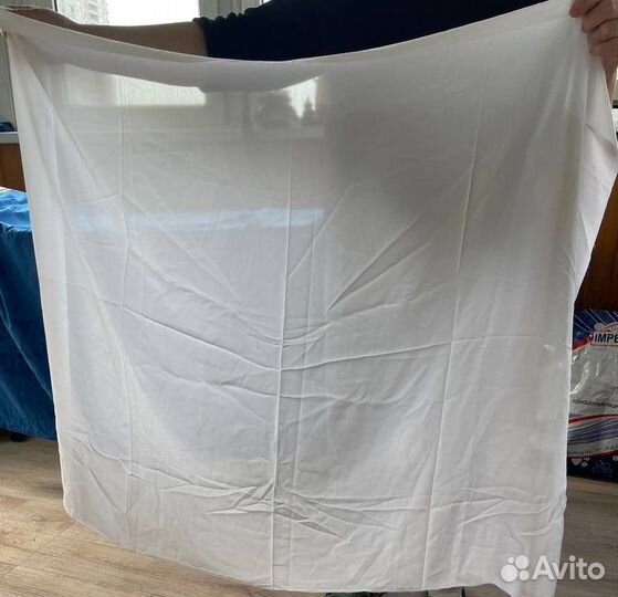 Натуральный шифон отрезы черный и белый, СССР