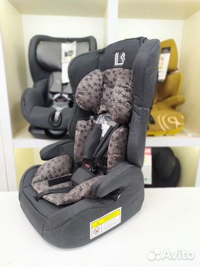 Автокресло 9-36 Lk Lux черный звезды до 12 лет